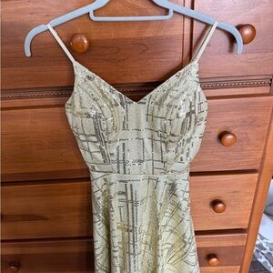Elegant Gold Sequin Dress
